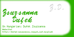 zsuzsanna dufek business card